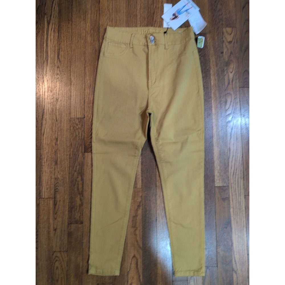 NWT VIP Essentials Jeans Sz‎ 15/16 Skinny Caramel Gold Stretch High Rise Denim